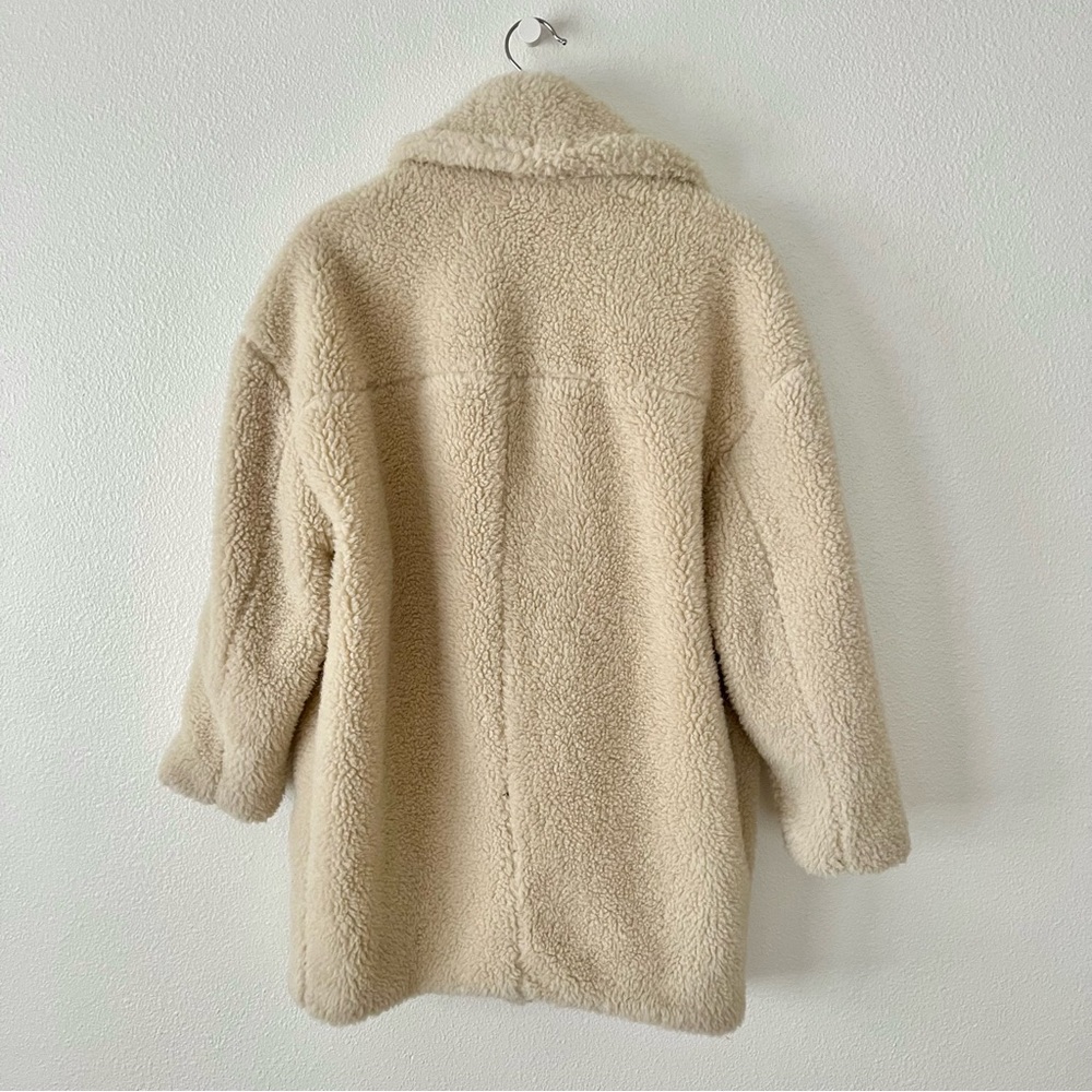TopShop Teddy Coat in Cream (S) - Picture 3 of 16
